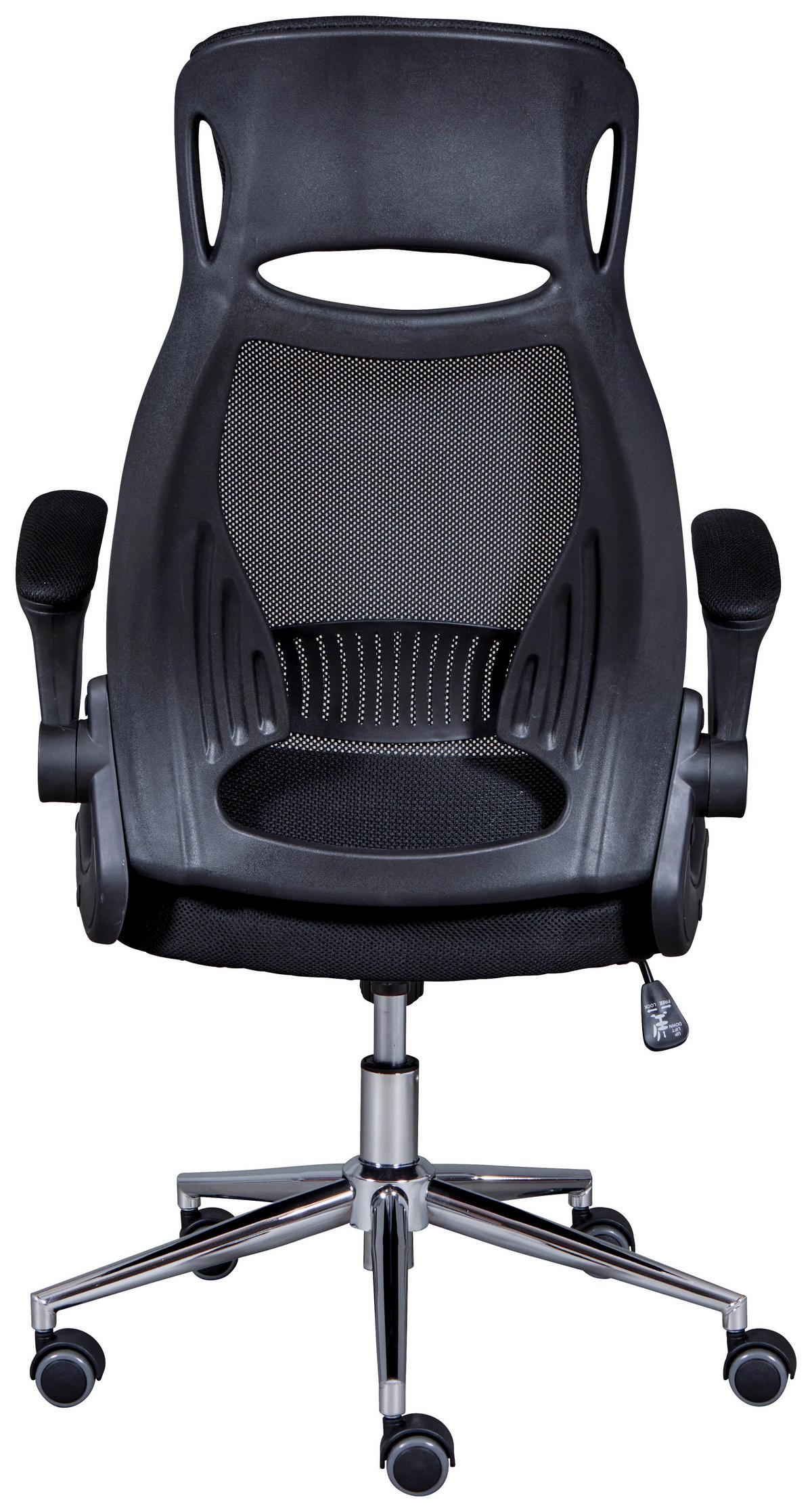 Drehstuhl XL Tecwork Schwarz - Schwarz, KONVENTIONELL, Textil/Metall (68-65/114-122/68cm) - MID.YOU