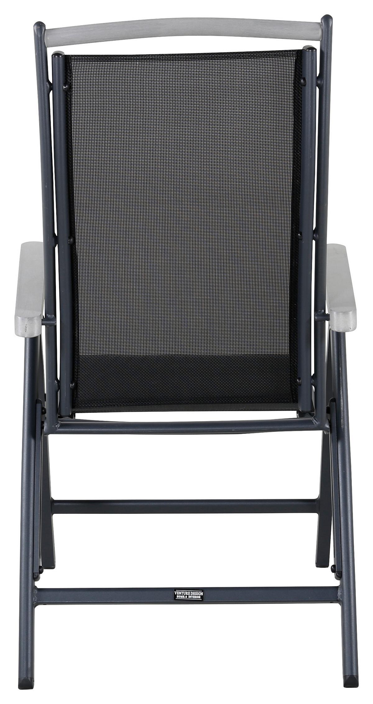 Gartensessel 2er-Set Albany ca.60x110x73 cm Schwarz - Schwarz, KONVENTIONELL, Metall (60/110/73cm) - Gardenson