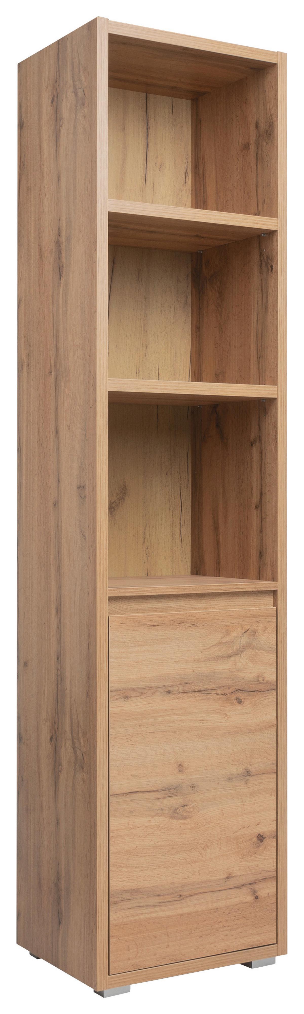 Regal Image, Barva Hrasta - srebrne barve/barve hrasta, Basics, umetna masa/leseni material (45/191/37cm) - MID.YOU