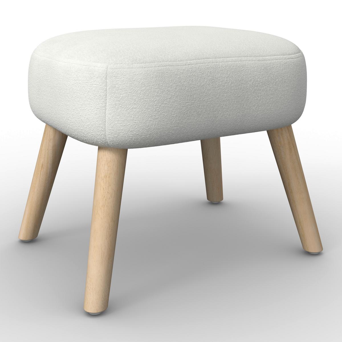 Sessel Sonja Chenille Weiß - Weiß/Naturfarben, MODERN, Holz/Textil (71/69/68cm)