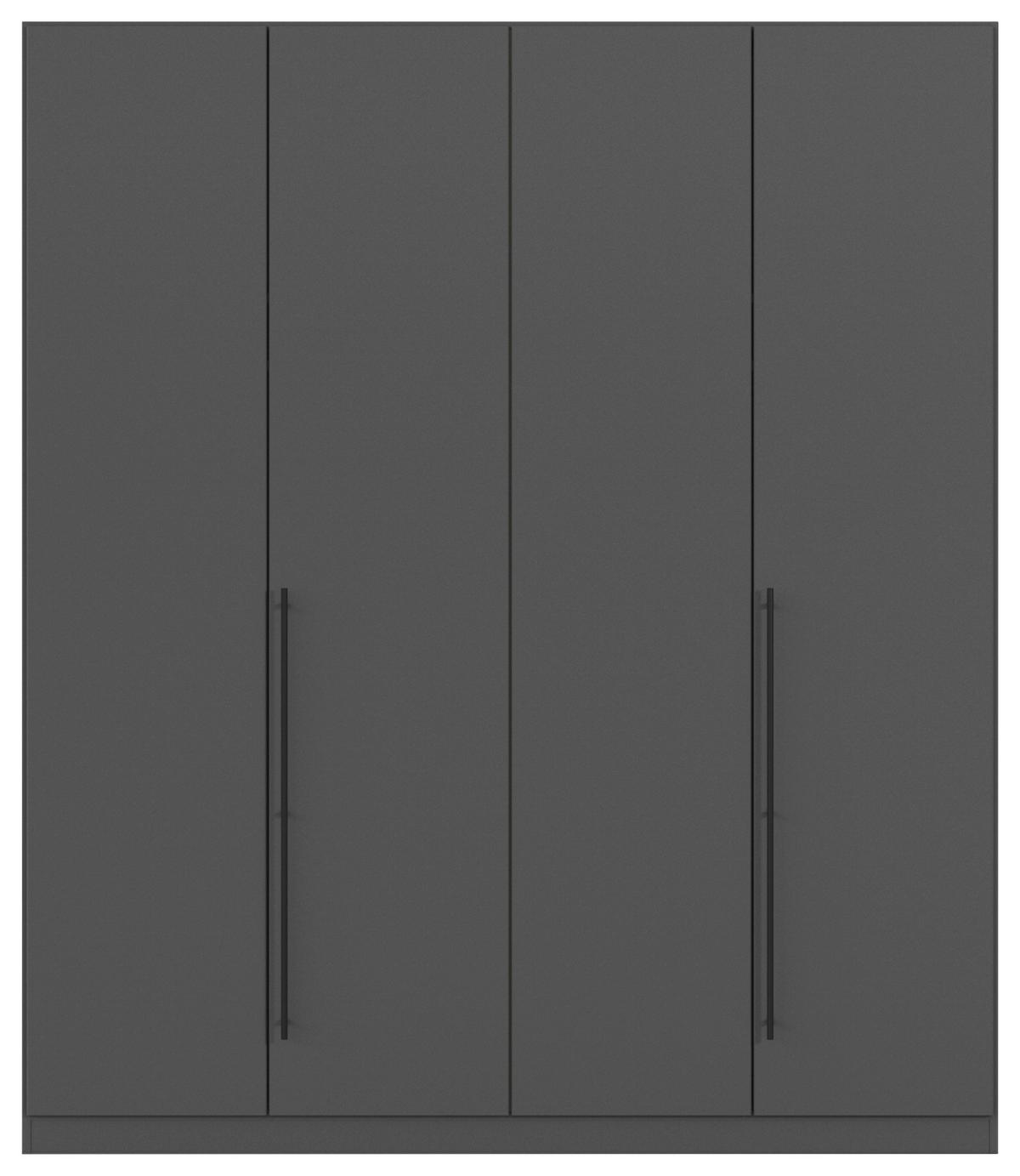 Kleiderschrank Safari Grau - Grau, KONVENTIONELL, Holzwerkstoff/Metall (181/210/54cm) - Based