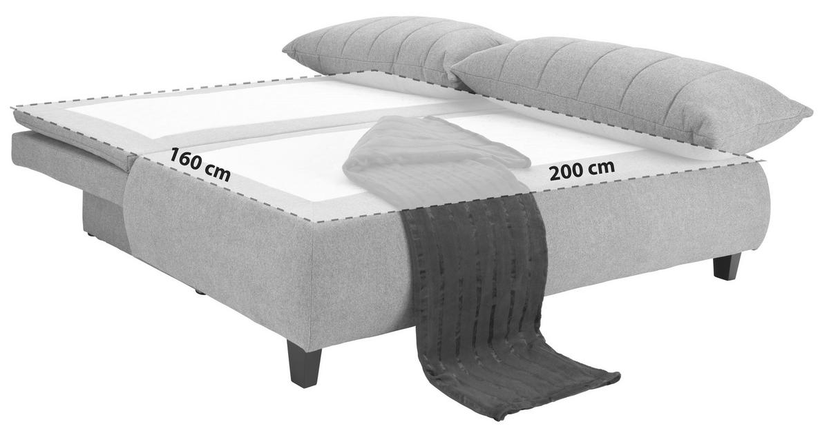 Canapea Boxspring MARINO - albastru deschis, Modern, textil (208/102/96cm) - Luca Bessoni