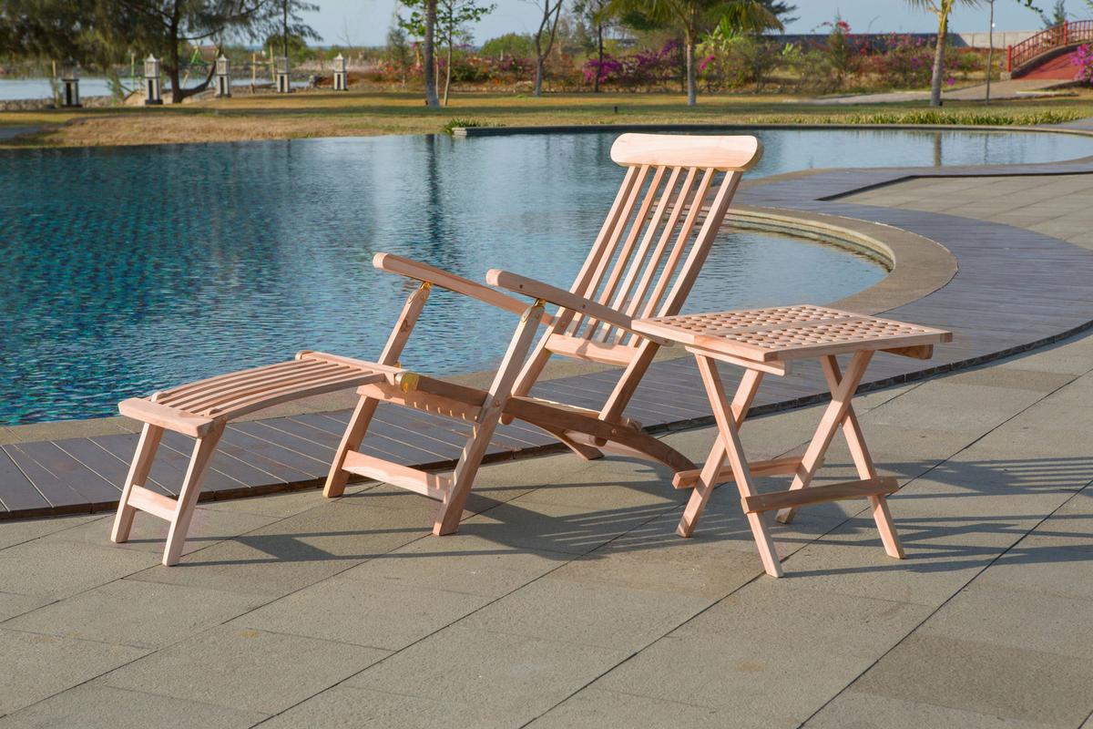 Gartentisch Naturfarben Teakholz - Naturfarben, Natur, Holz (50/50/50cm) - Gardenson