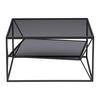 SOFFBORD ANGEL - grå/svart, Modern, metall/glas (70/38/70cm) - Premium Living