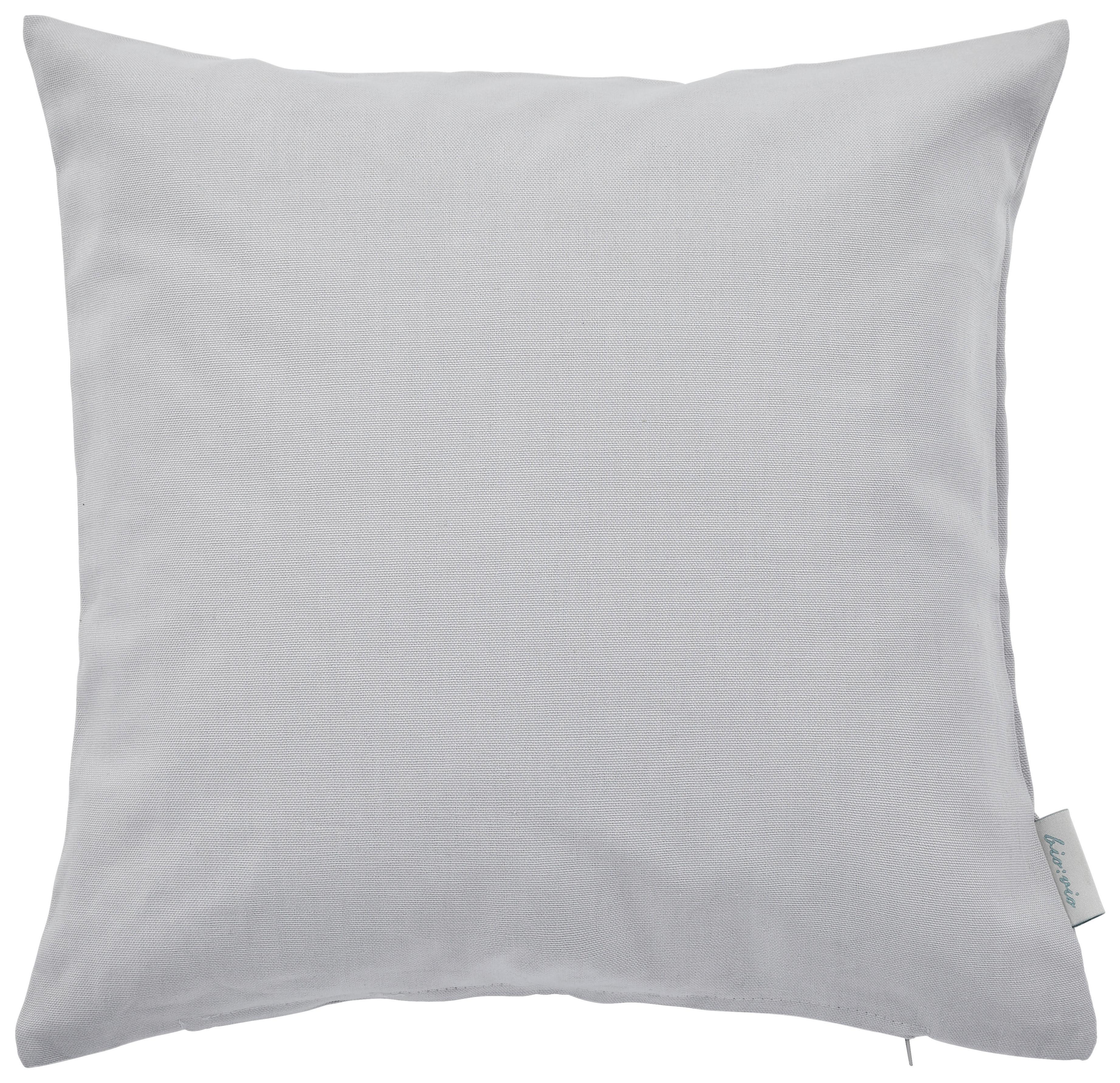 POSZEWKA NA PODUSZKĘ PANAMA - kolor srebrny/jasnoszary, Basics, tkanina (40/40cm) - Bio:Vio