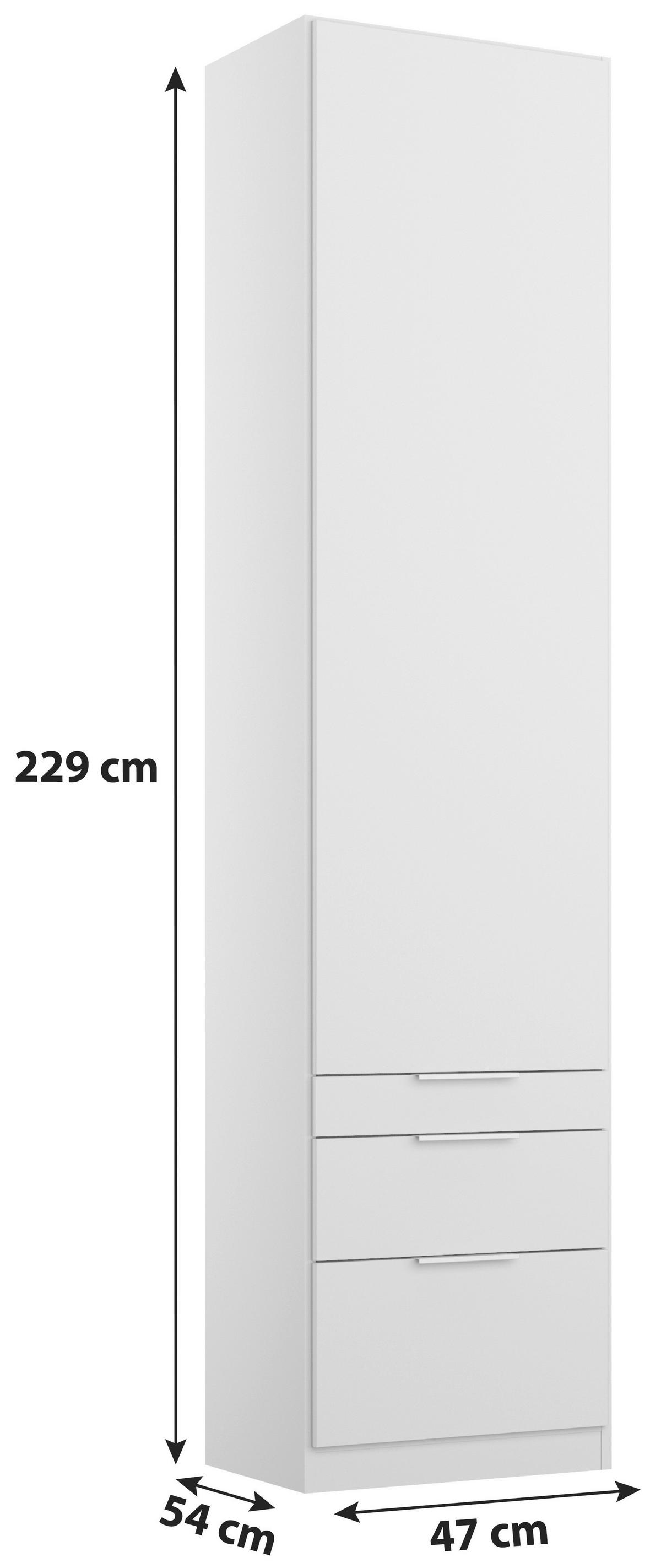 Dulap cu uși rotative ALABAMA - gri deschis, Modern, material pe bază de lemn (47/229/54cm)