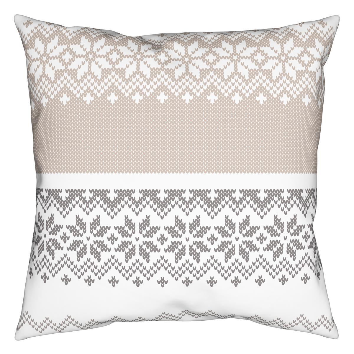 Bettwäsche Snow Rose Grau/Weiß/Beige ca. 135x200cm - Beige/Weiß, Textil (135/200cm) - Mömax