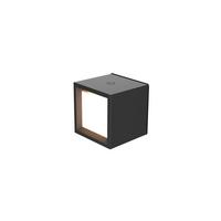 KINKIET LED BOX 8 SCHWARZ LUMBOX080NXWLNW - czarny, Basics, tworzywo sztuczne (7.5/7.5/7.5cm) - New Garden