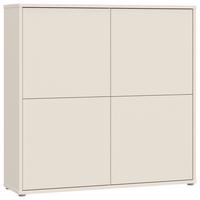 Félmagas Szekrény Alice Springs - homokszínű, Modern, műanyag/faalapú anyag (124,5/121,5/34,9cm) - Carryhome