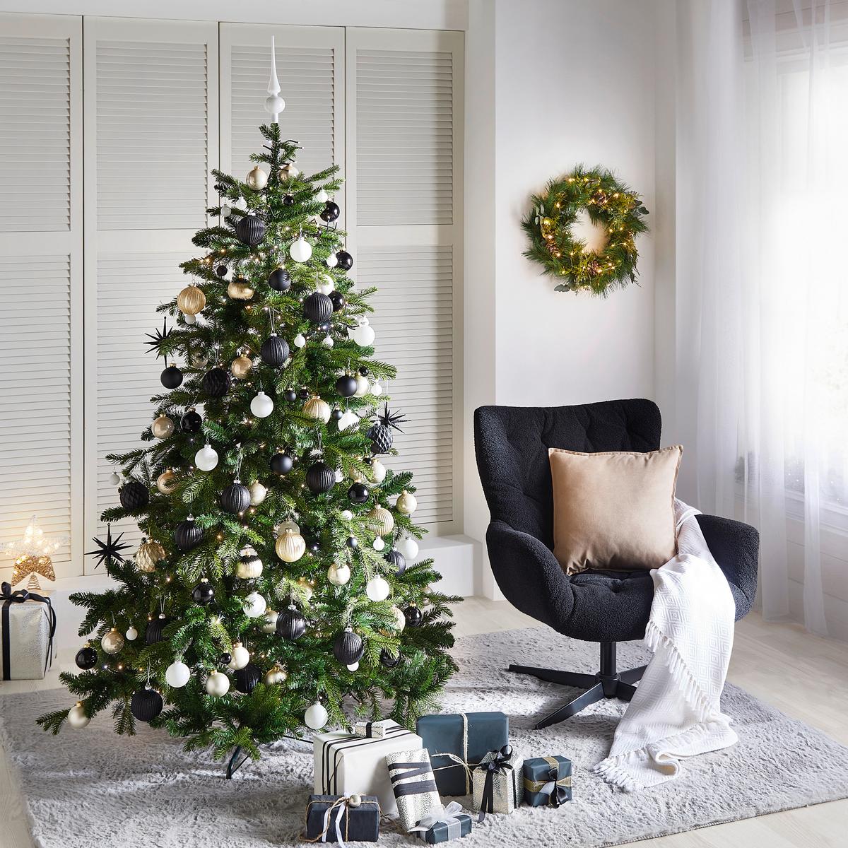 Karácsonyfagömbszett Noel - fehér, Basics, Üveg (6cm) - Modern Living