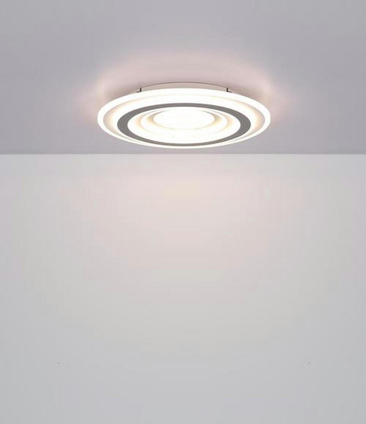 LED-Deckenleuchte Sabatino Anthrazit/Weiß max. 46 Watt - Anthrazit/Weiß, Design, Kunststoff/Metall (50/7cm) - Globo