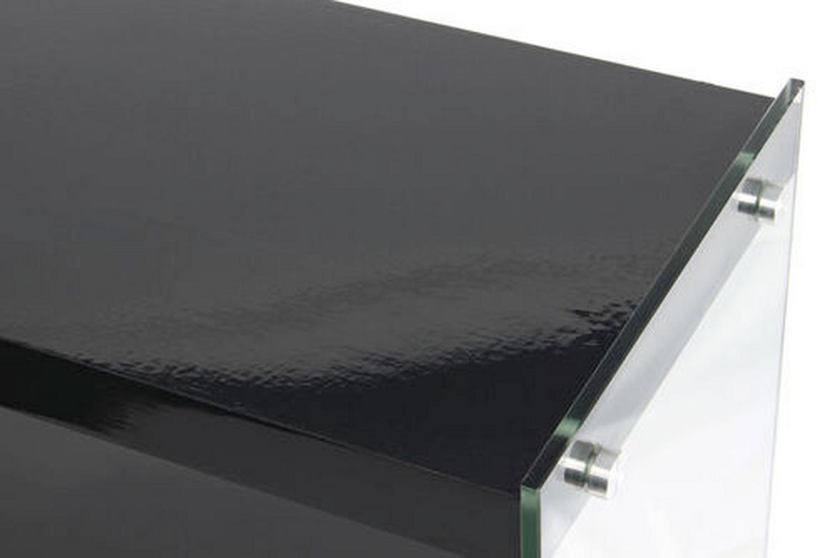 REGAL TO8DP - Schwarz, Modern, Glas/Holzwerkstoff (83/113/29.5cm) - Kayoom