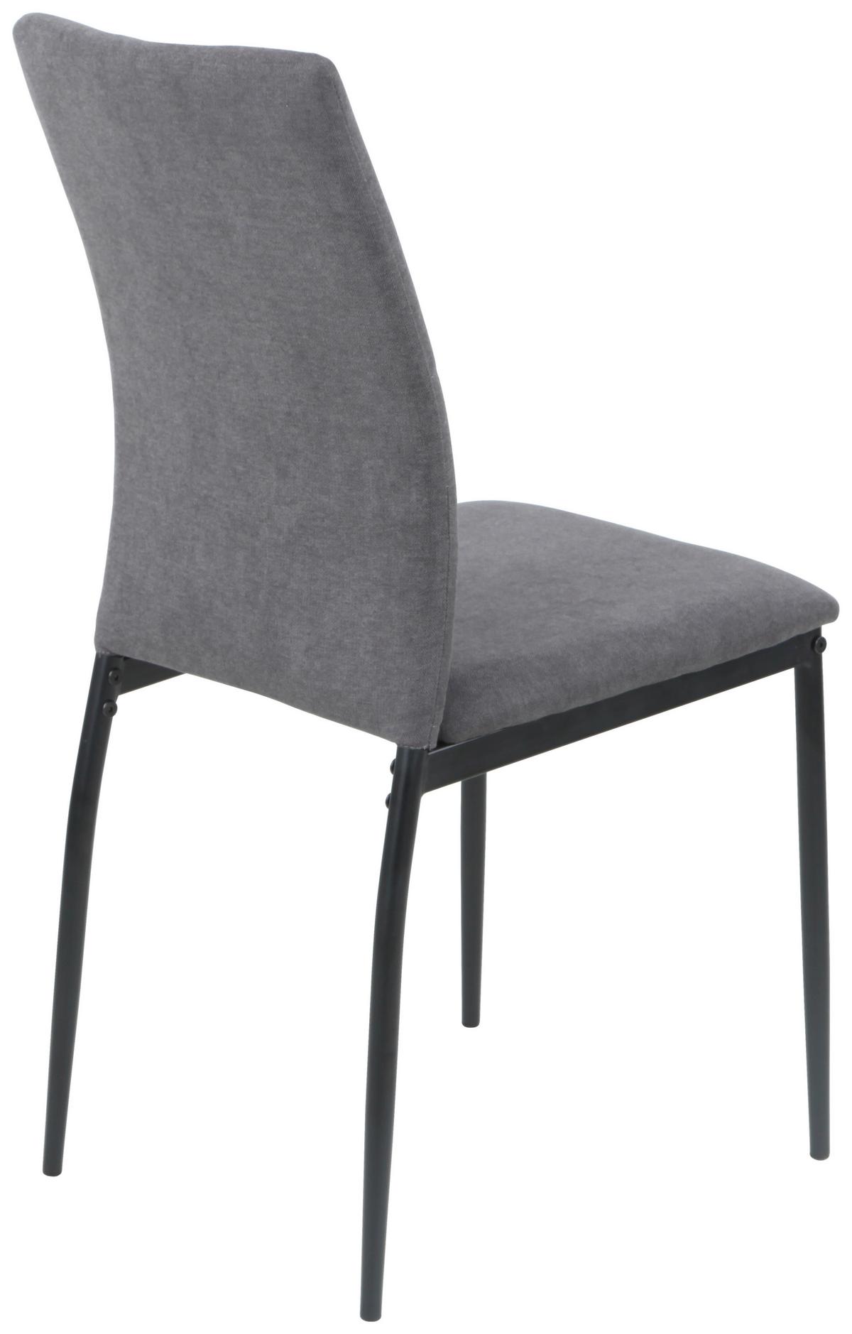 Stol Gitty, Antracit - črna/antracit, Moderno, kovina/tekstil (40/92/42cm)