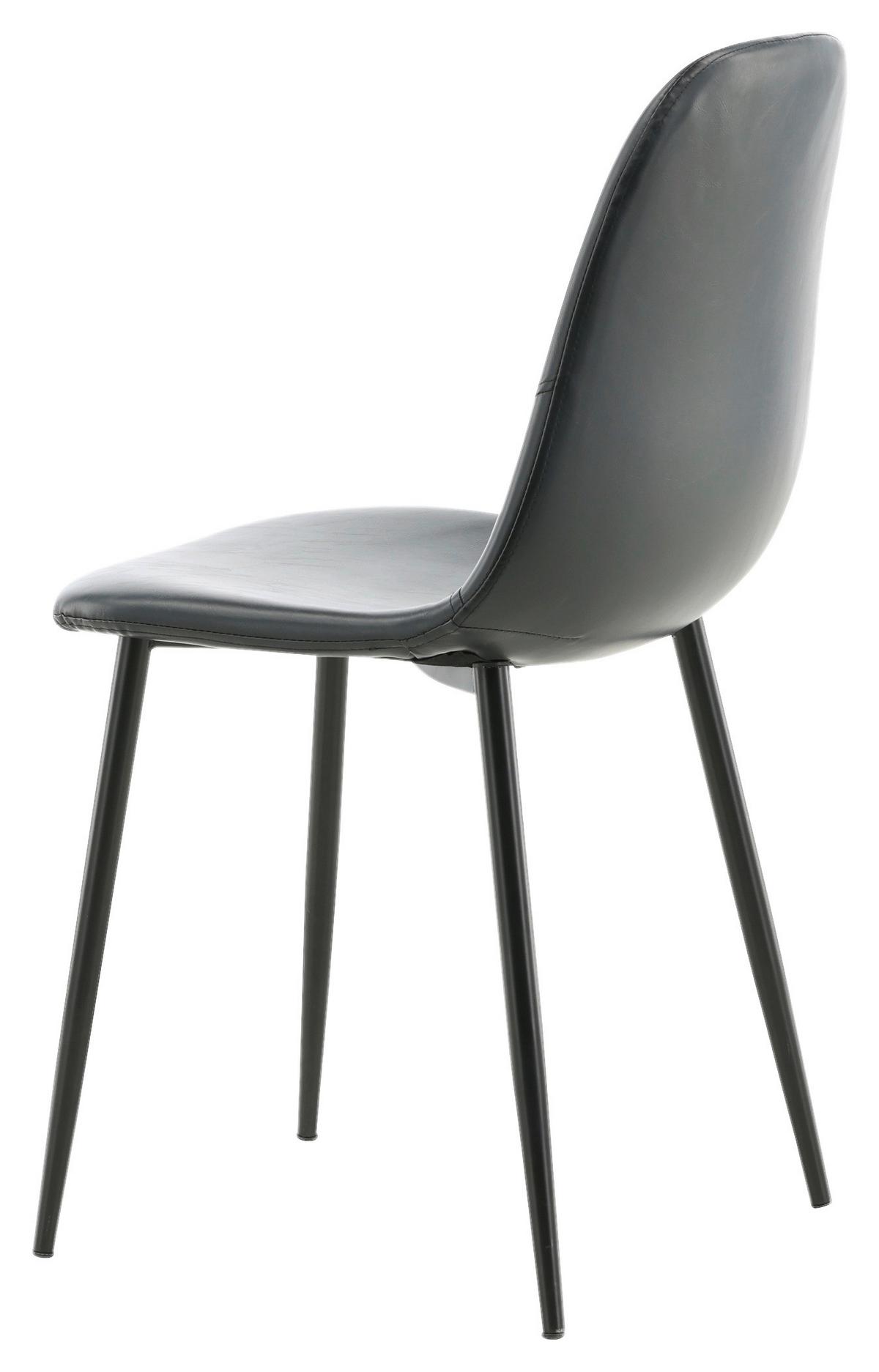 STUHL-SET POLAR - Schwarz, Design, Textil/Metall (43,5/85,3/43cm) - Livetastic