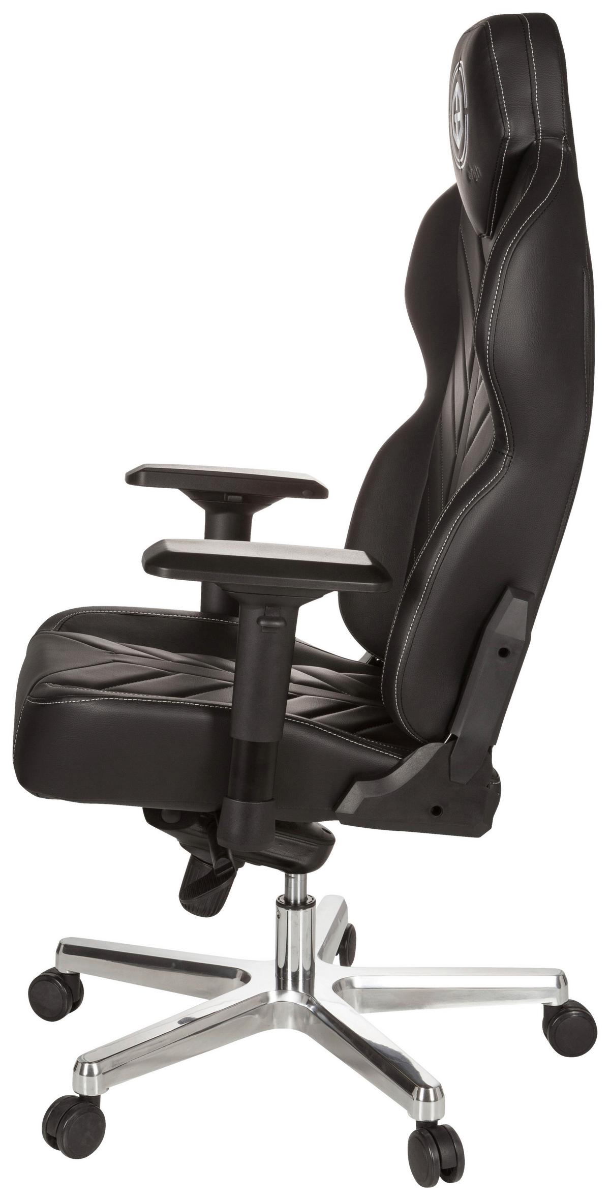 Vrtljivi Stol Gamebreaker Colossus, Črna - črna/bela, Moderno, kovina/umetna masa (70/139/58cm) - MID.YOU