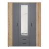 GARDEROB CADIX -EXKLUSIV- - svart/antracit, Klassisk, trämaterial/plast (150/200/55cm) - Mömax
