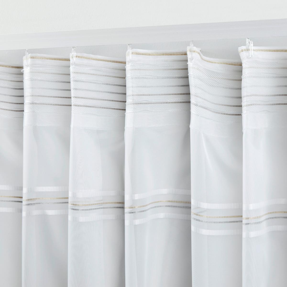 Készfüggöny Louis 140/245 - barna/fehér, Konventionell, textil (140/245cm) - Modern Living