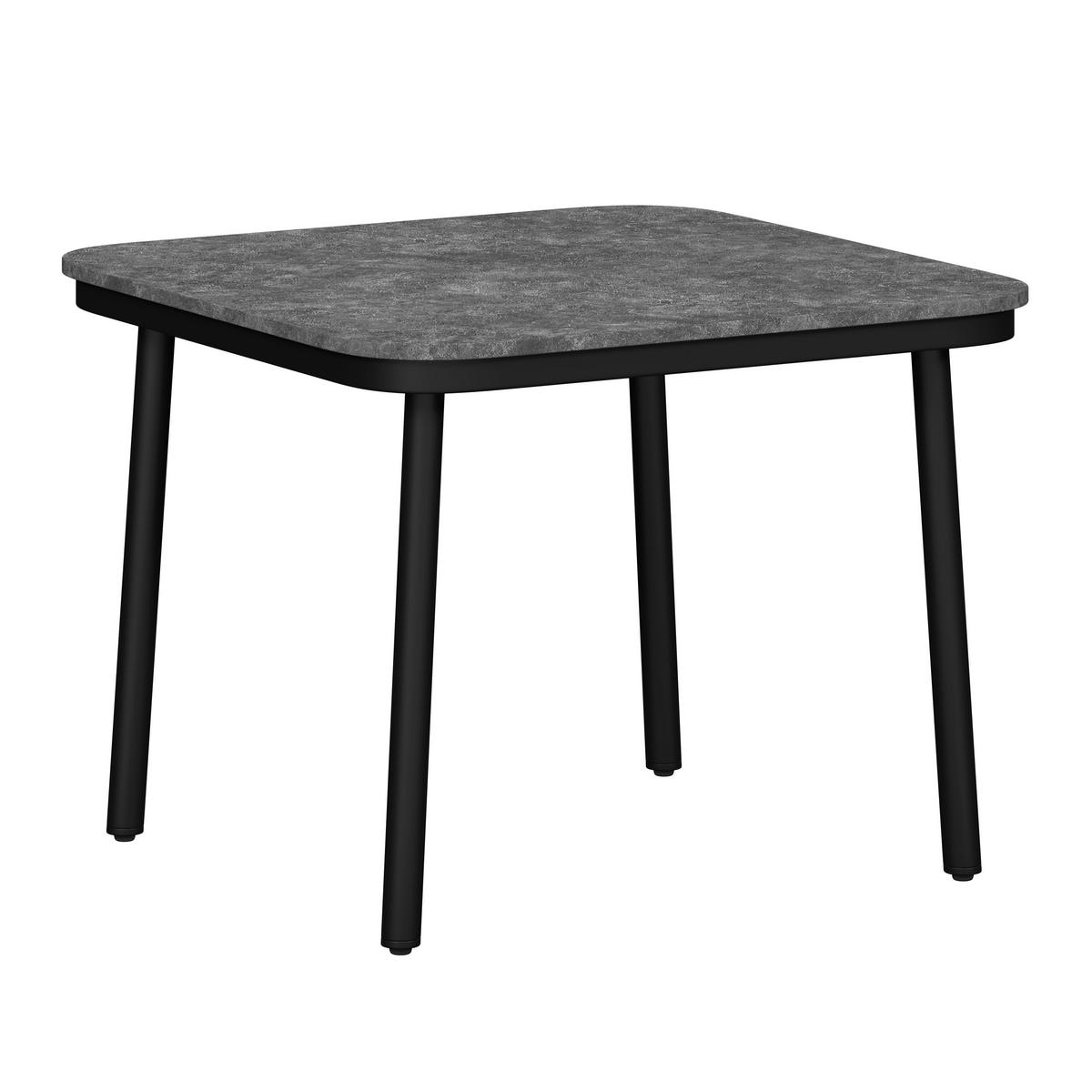 Garnitură grădină Lissa - gri închis/culoare lemn păr, Modern, plastic/metal - Bessagi Garden