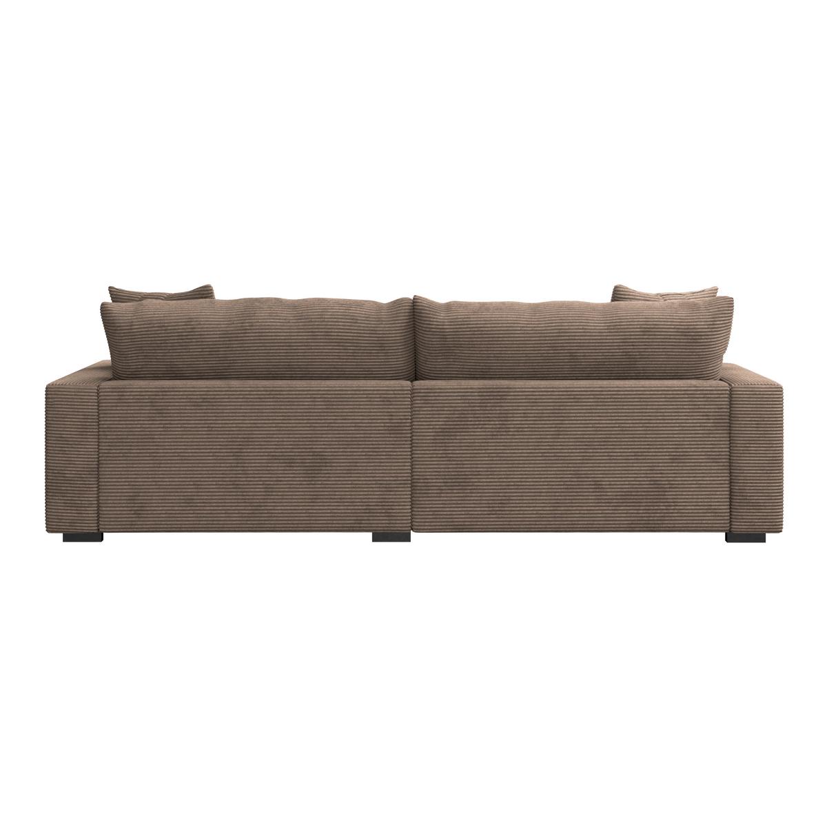Ugaona Garnitura Pelle - bežbraon/crna, Moderno, tekstil (265/180cm)