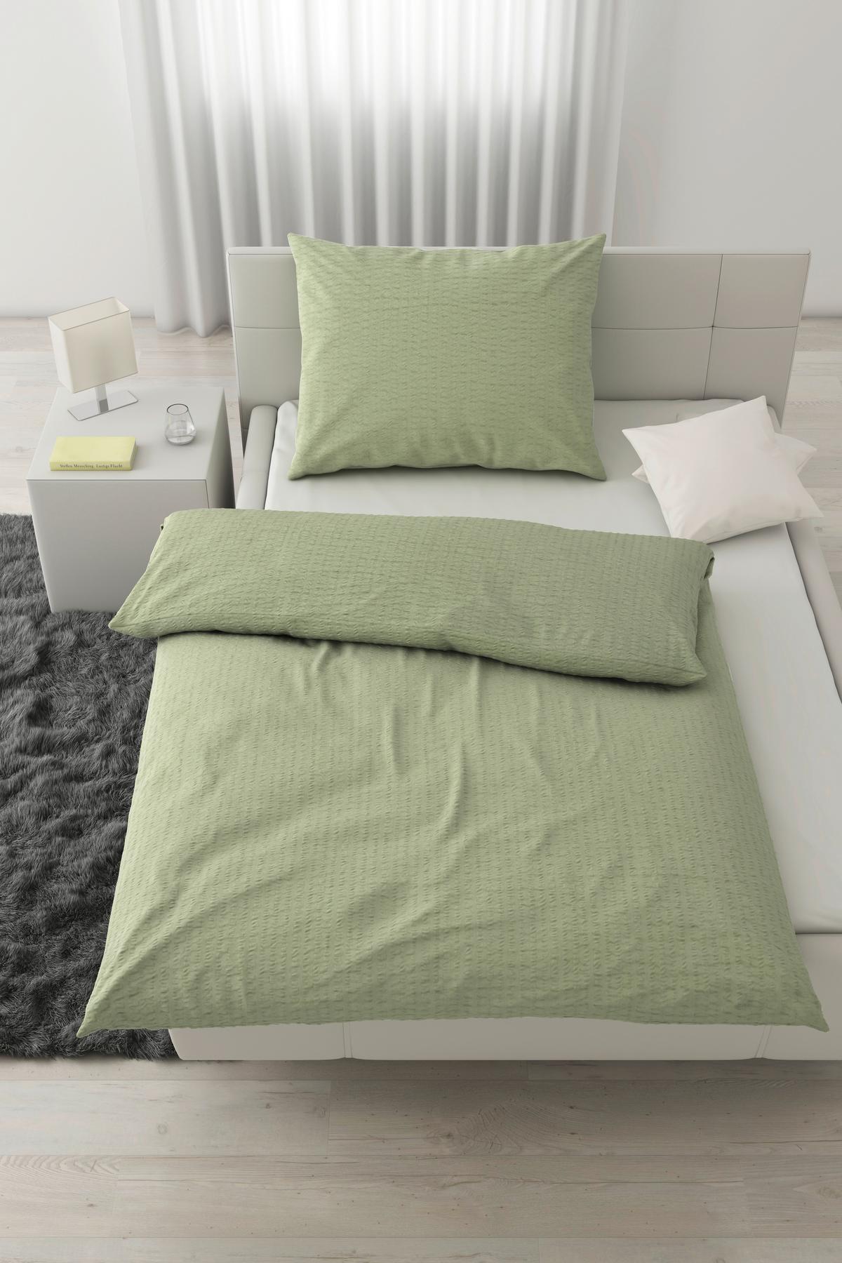 Ágyneműhuzat-garnitúra Gisela - világoszöld, textil (140/200cm) - Modern Living