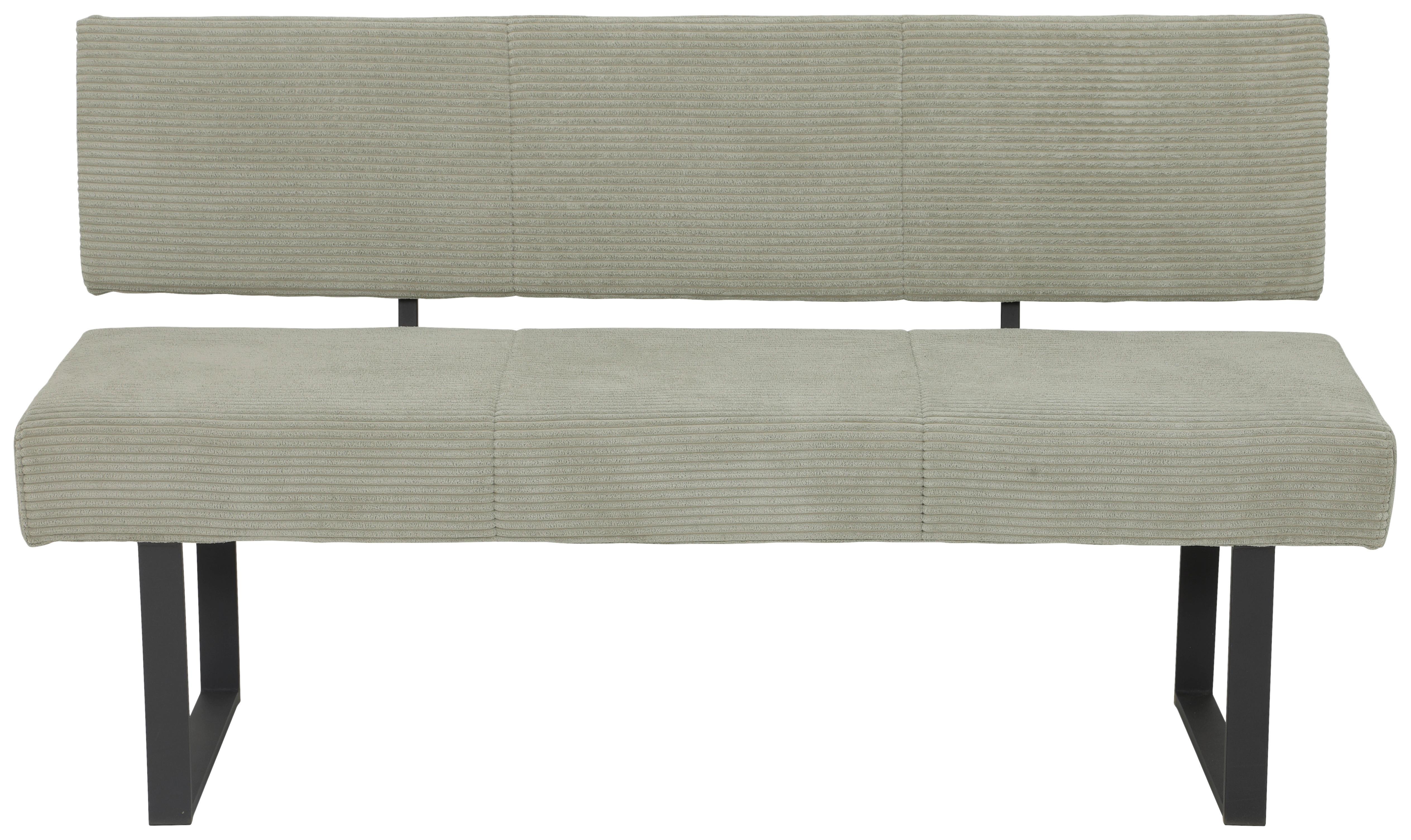 Klop Olivia, Bež - črna/bež, Moderno, kovina/tekstil (160/91/61cm)