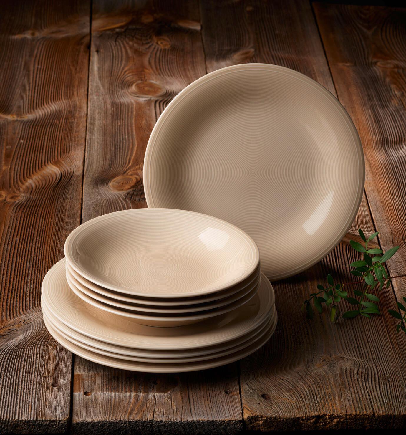 ZASTAWA STOŁOWA COLOR LOOP SAND VILLEROY&BOCH - beżowy, Basics, ceramika (29/29/14cm) - like.Villeroy & Boch