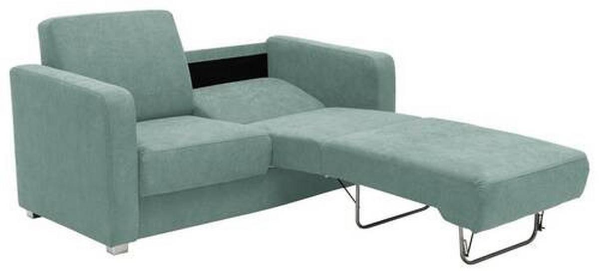 Schlafsofa Mia Mintgrün Mikrofaser - Chromfarben/Mintgrün, Basics, Kunststoff/Textil (159/88/87cm) - Livetastic