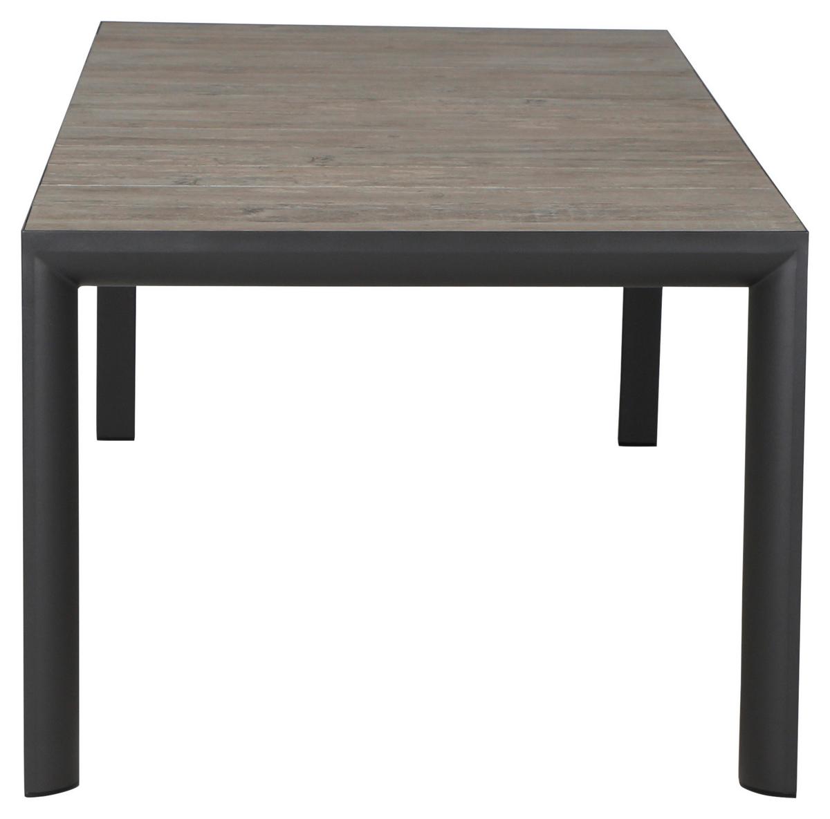 Gartentischgruppe Velia 7-tlg. Anthrazit - Dunkelgrau/Anthrazit, Basics, Keramik/Kunststoff (100/74/220cm) - Siena Garden