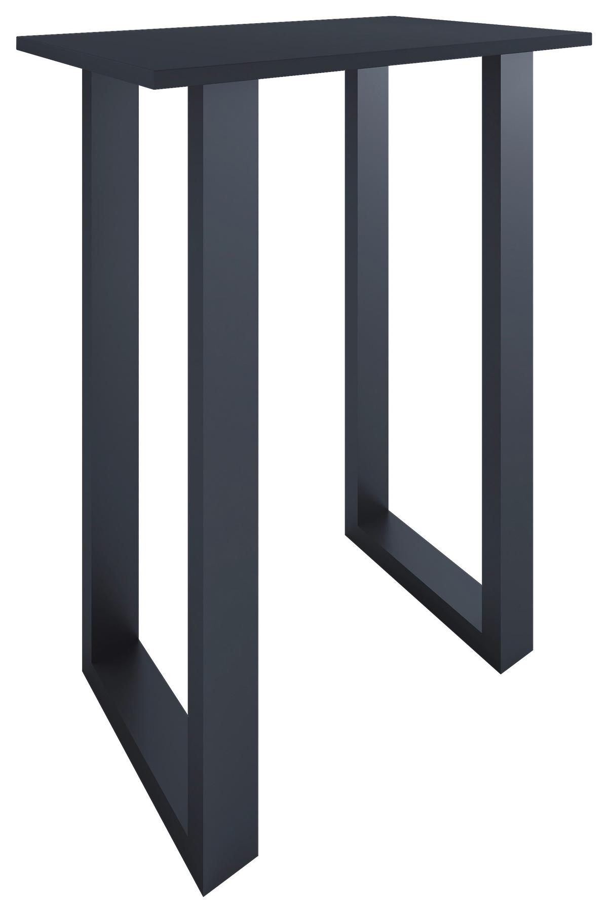 Barska Miza Xona, Antracit, Črna, 80x50cm - črna/barve srebrnega hrasta, Konvencionalno, kovina/leseni material (80/50/102cm)