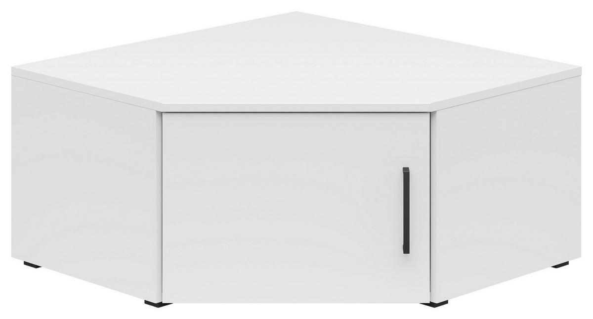 Aufsatzschrank Multistauraum Weiss - Weiss/Schwarz, Modern, Holzwerkstoff/Kunststoff (71,5/35/71,5cm) - Premium Living
