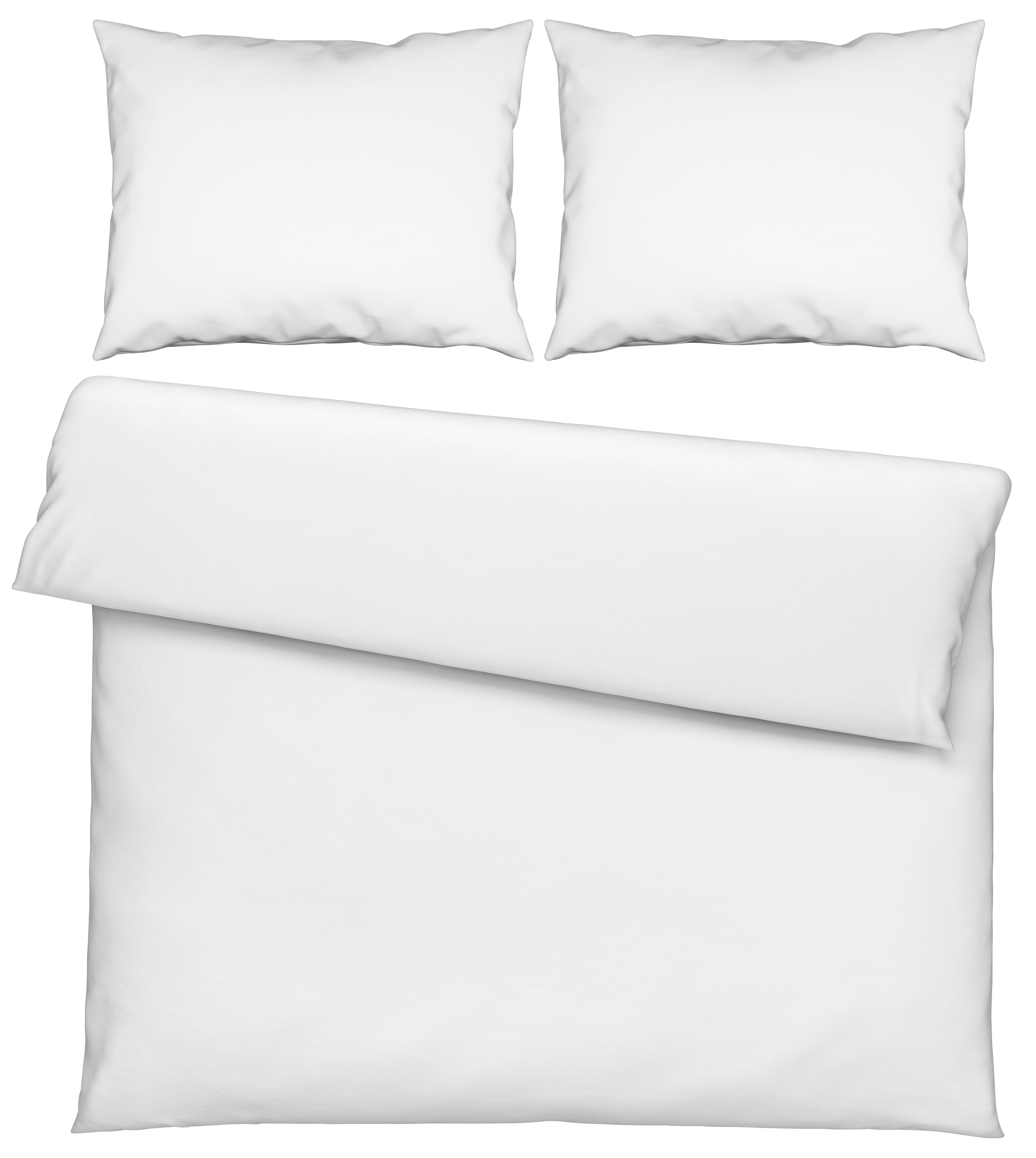 Bettwäsche Iris XXL Weiß ca. 200x220cm - Weiß, MODERN, Textil (200/220cm) - Modern Living