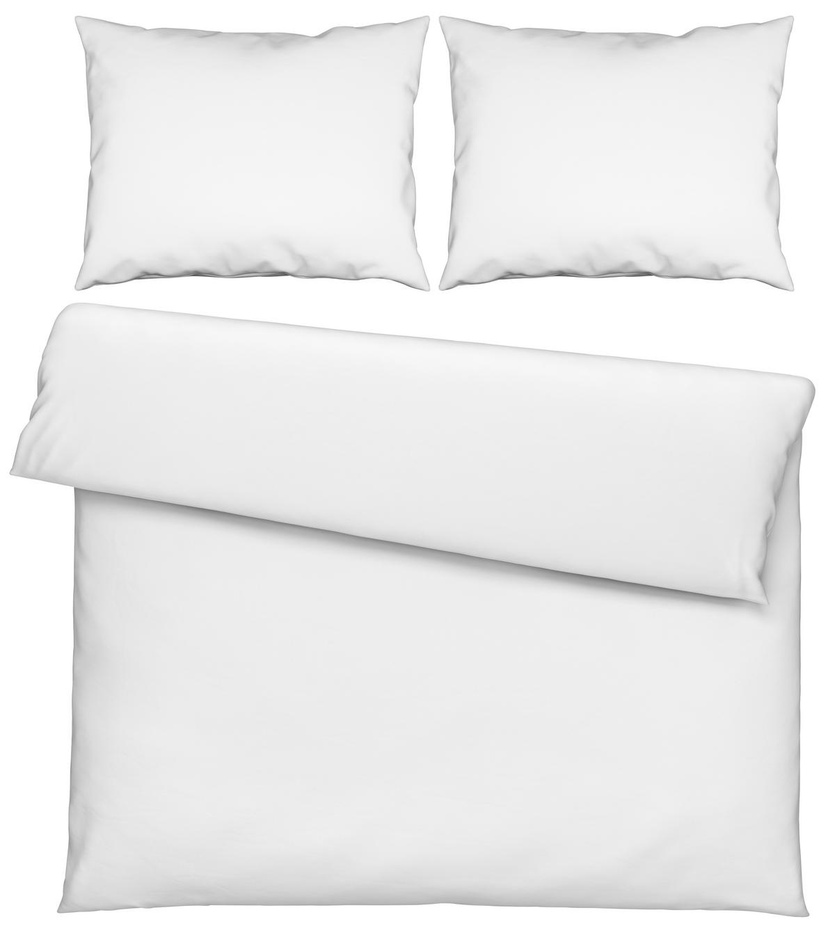 Bettwäsche Iris XXL Weiß ca. 200x220cm - Weiß, MODERN, Textil (200/220cm) - Modern Living