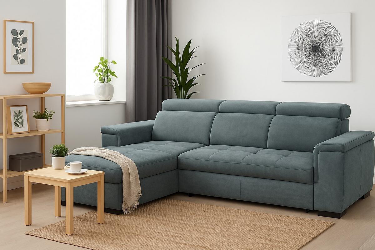 Sarokkanapé Paris - fekete/sötétzöld, Modern, faalapú anyag/textil (180/100/275cm) - Mömax