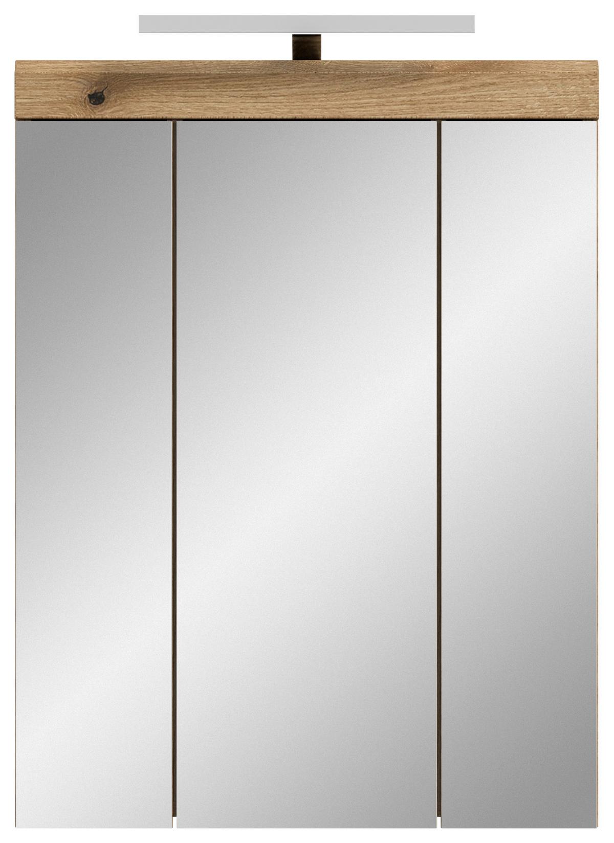 Spiegelschrank Scout mit LED ca. 60x79x18 cm - MODERN, Glas/Holzwerkstoff (60/79/18cm) - MID.YOU