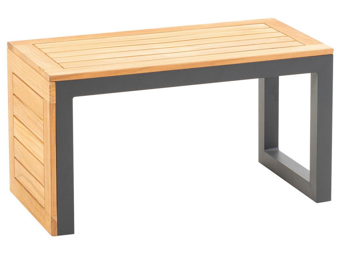 Loungegarnitur 3-tlg. Samara Holz/Metall/Textil mit Kissen - Anthrazit/Grau, Basics, Holz/Textil (253/70/175cm) - Gardenson