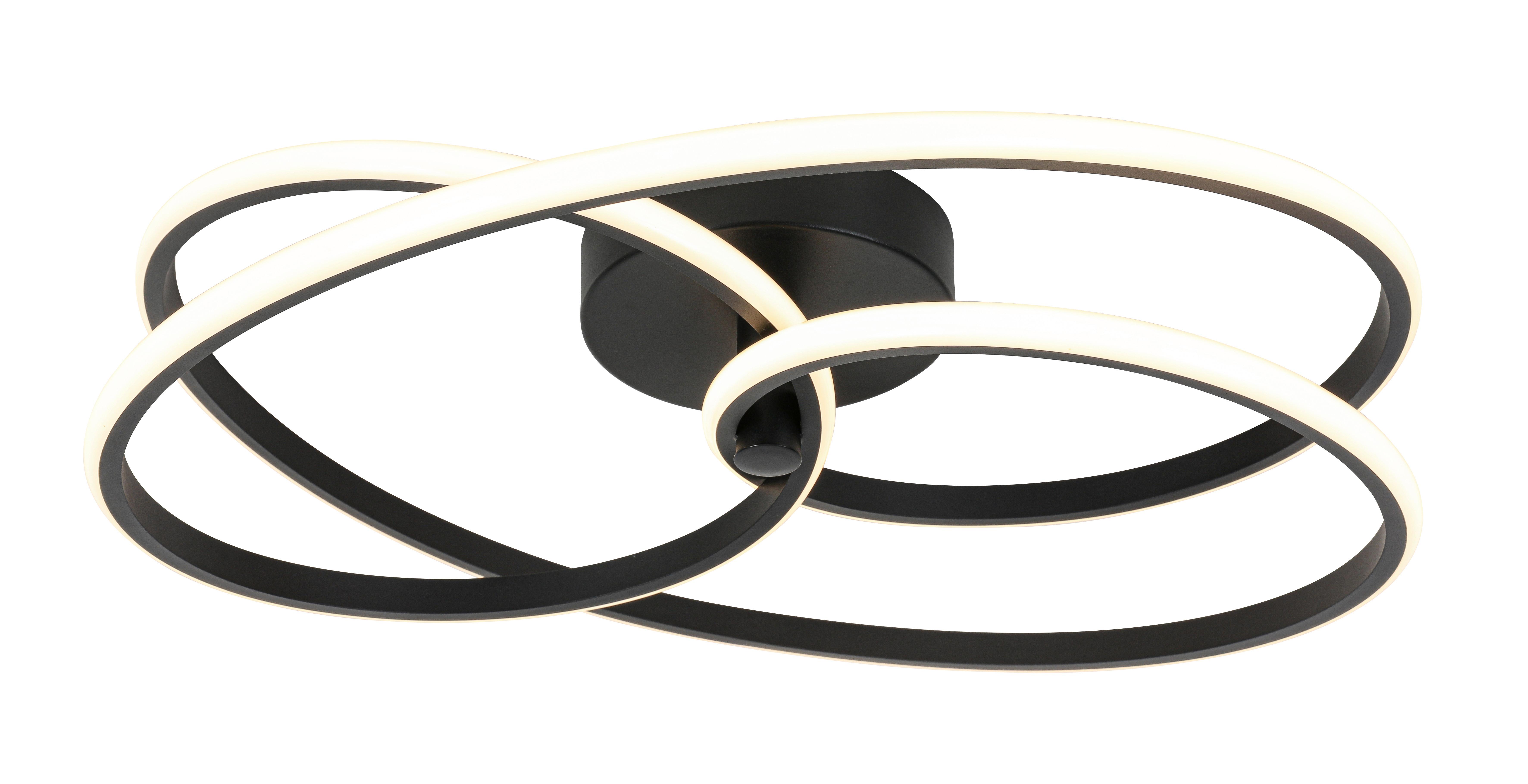 Led Svjetiljka Stropna Mofer - crna, Moderno, metal/plastika (51/49/14cm) - Premium Living