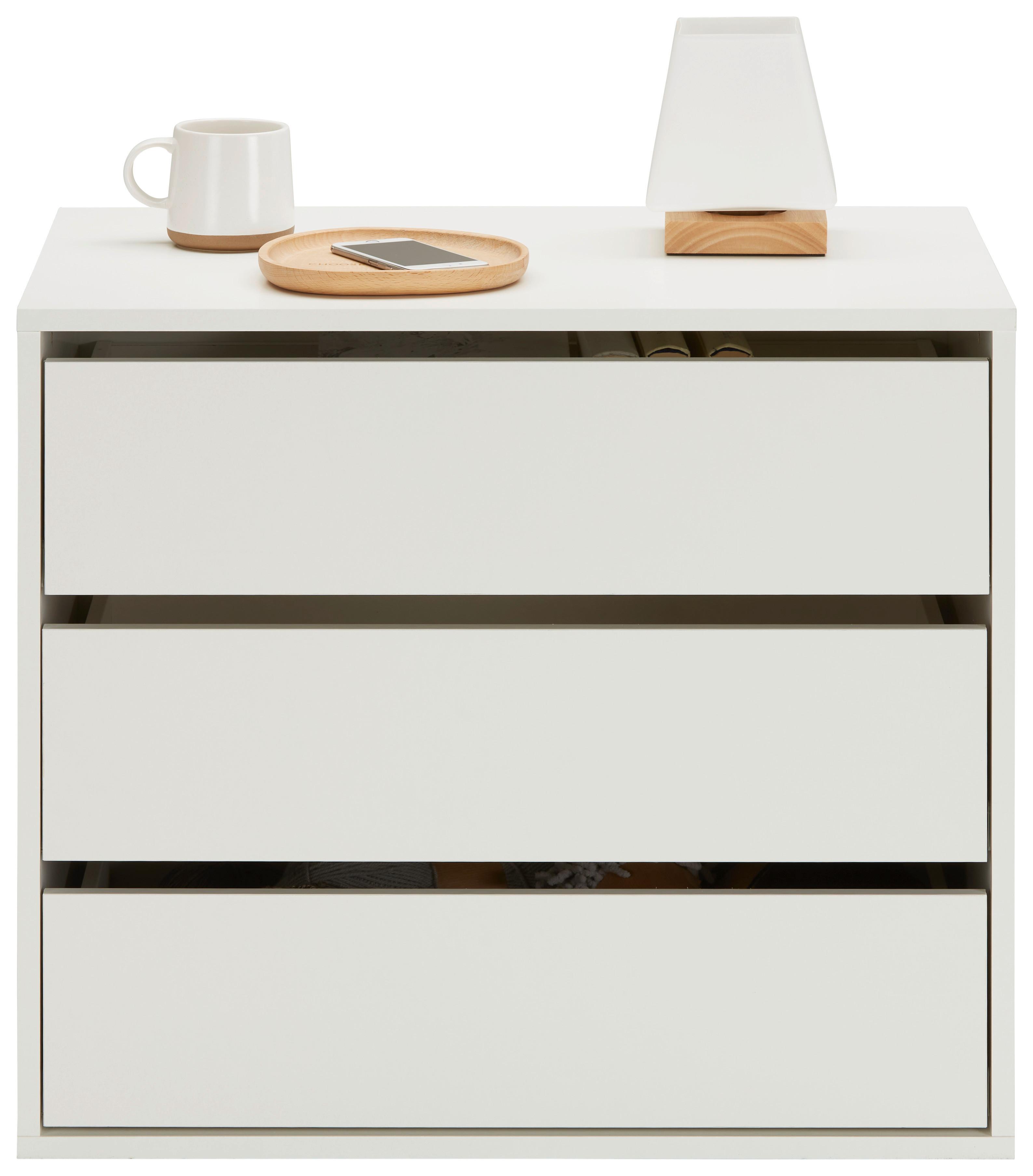 Schubladenset in Weiß - Weiß, KONVENTIONELL, Holzwerkstoff (70/61/44cm) - Mömax