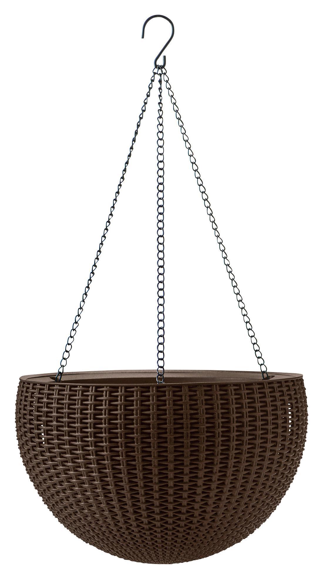Felfüggeszthető Kaspó Hanging Sphere - barna, műanyag (35/35/22cm) - Keter