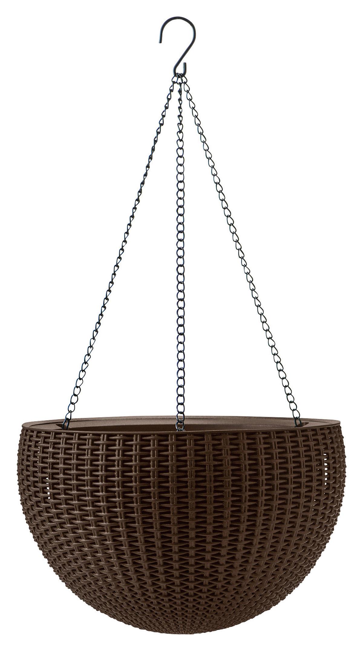 Felfüggeszthető Kaspó Hanging Sphere - barna, műanyag (35/35/22cm) - Keter