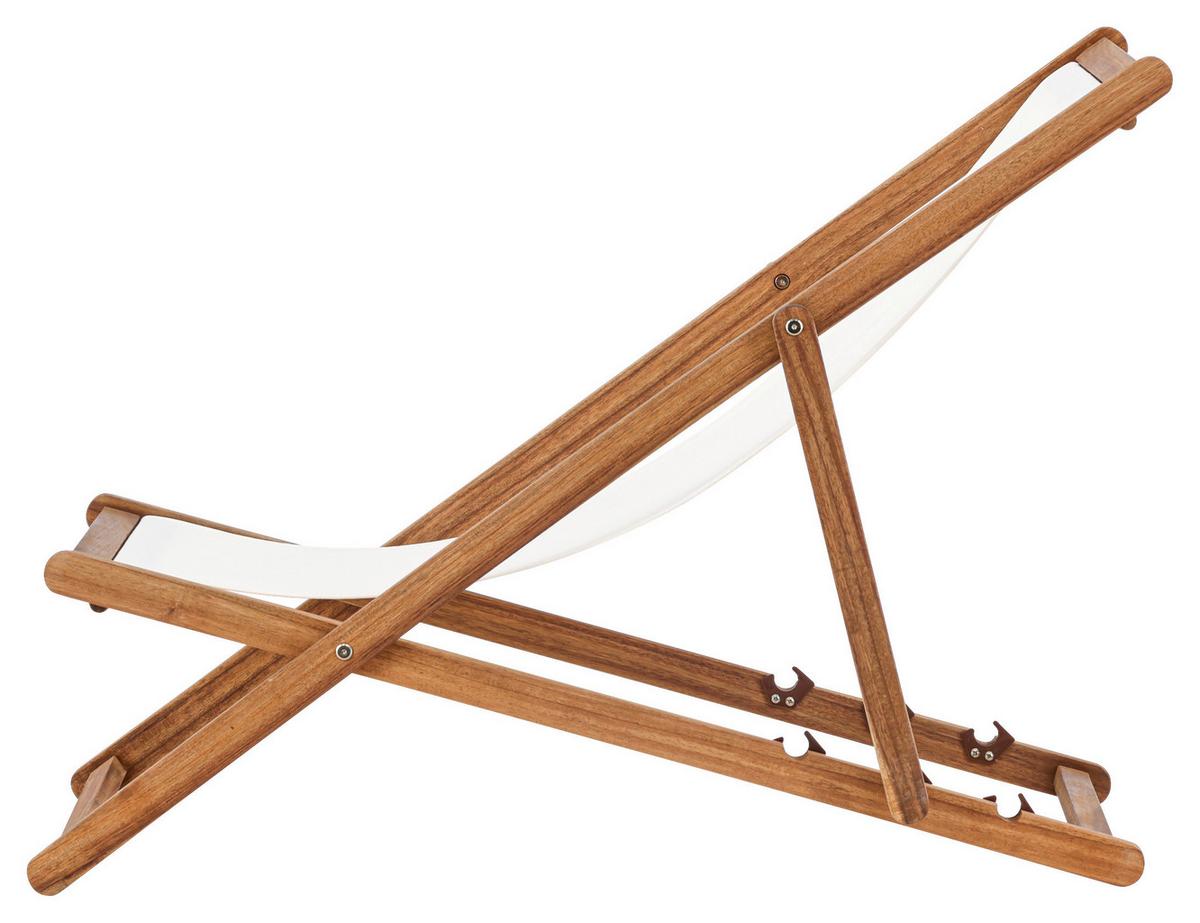 STRANDSTUHL PEACHY - Beige/Naturfarben, KONVENTIONELL, Holz/Textil (57/80/105cm) - Gardenson
