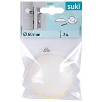 Fali Ütköző Ø 6 Cm - fehér, műanyag (6cm) - Suki