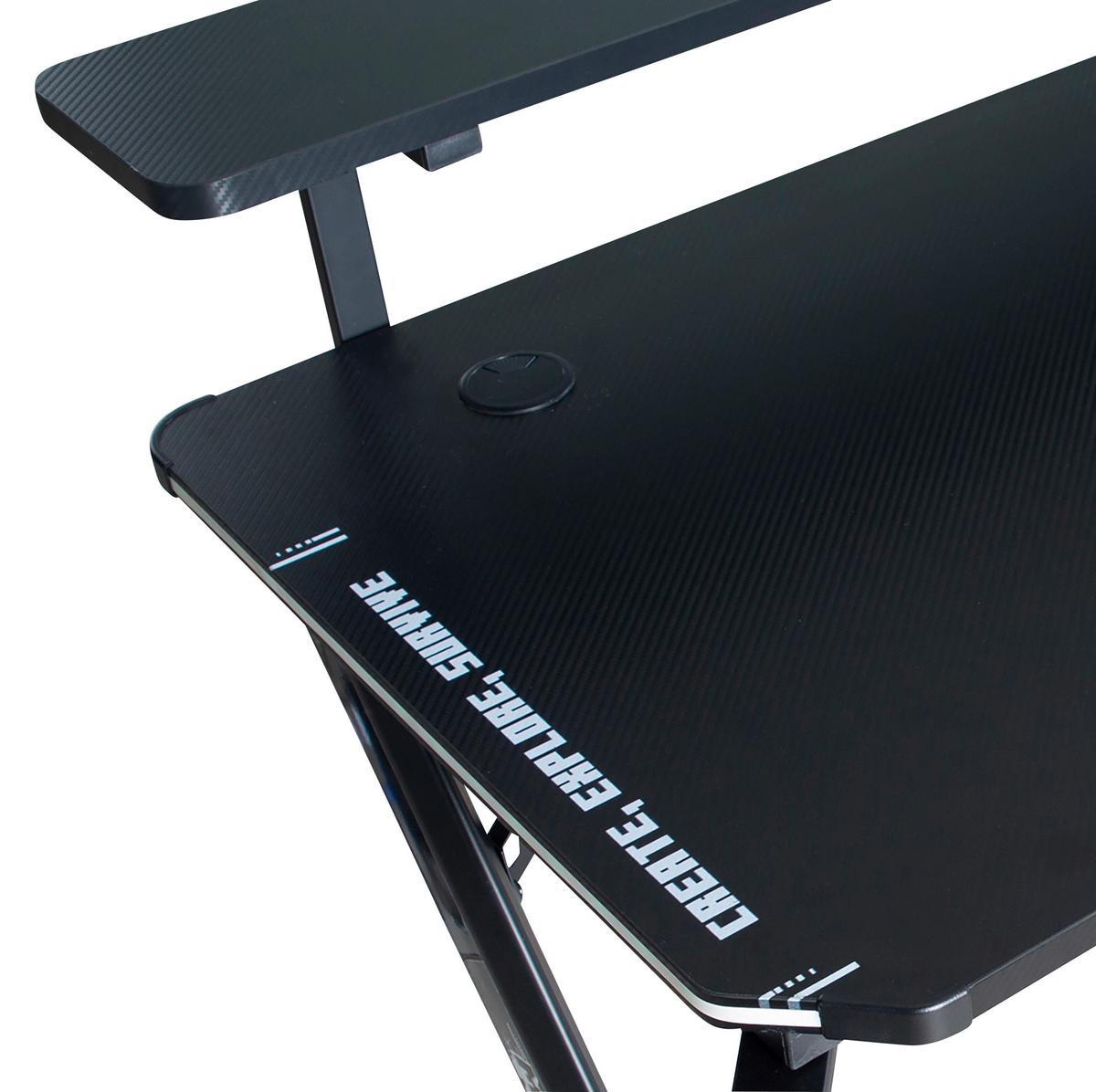 Gamingtisch Minecraft Schwarz - Schwarz, MODERN, Holzwerkstoff/Metall (120/60/89,5cm) - Minecraft