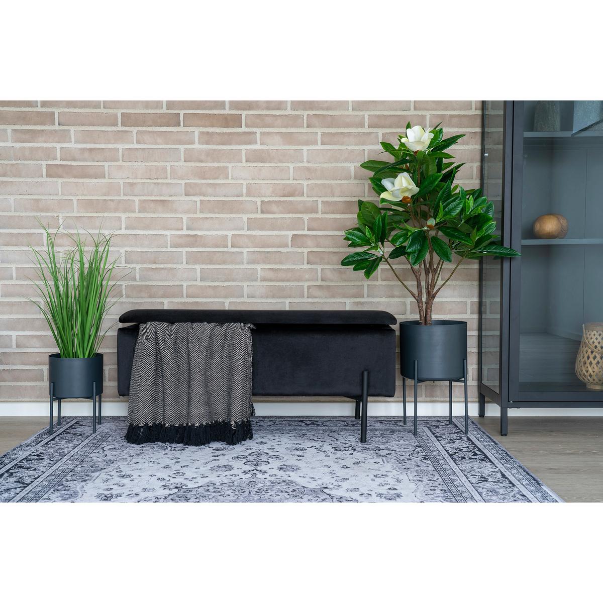 Kunstpflanze Poa Grass Grün - Schwarz/Grün, Basics, Kunststoff (68cm)