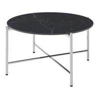 Couchtisch Chris Schwarz/Chromfarben - Chromfarben/Schwarz, Design, Keramik/Metall (80/43cm) - Mömax