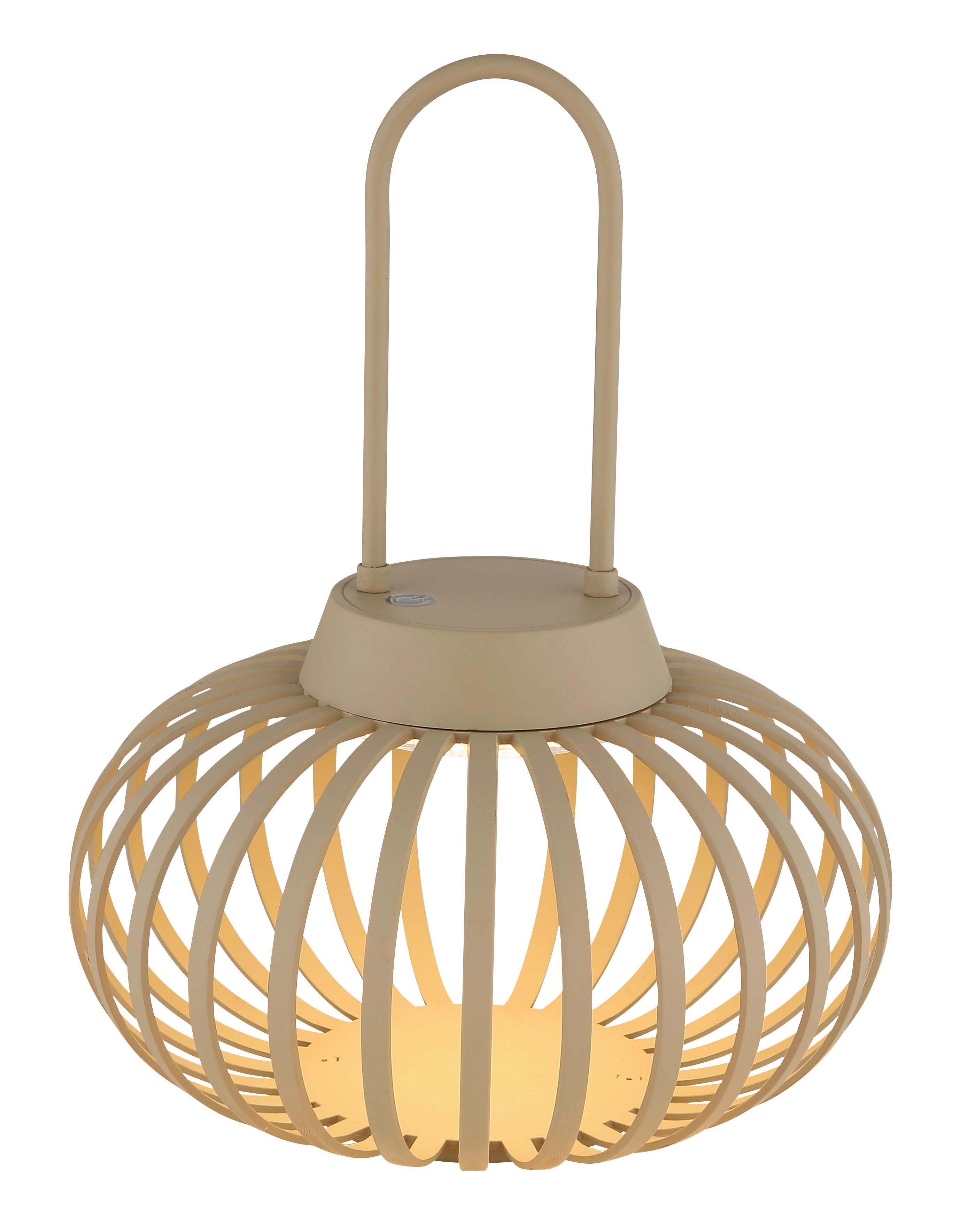 Akku-Tischleuchte Allegra Sandfarben max. 1 Watt - Sandfarben, MODERN, Kunststoff/Metall (20,5/25,5cm) - Globo