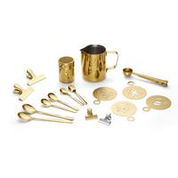 Kaffeeset Cosme in Goldfarben, 23-teilig - Goldfarben, Basics, Metall - Echtwerk