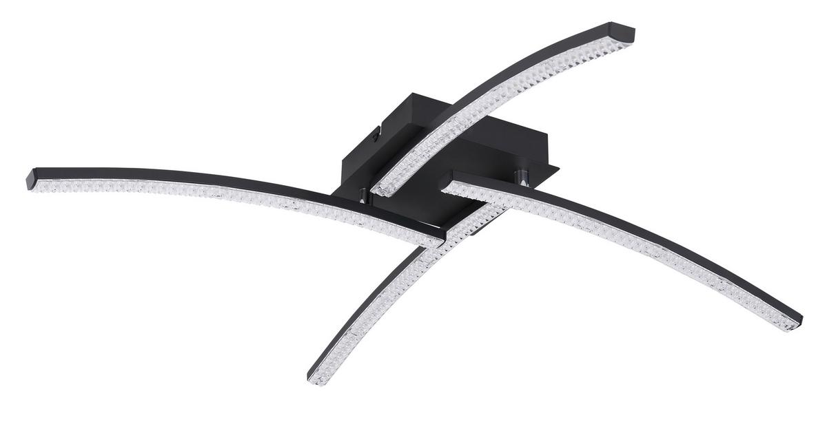 LAMPA SUFITOWA LED ALOIS *SBX* - przejrzysty/czarny, Basics, tworzywo sztuczne/metal (69/69/10,5cm) - Xora