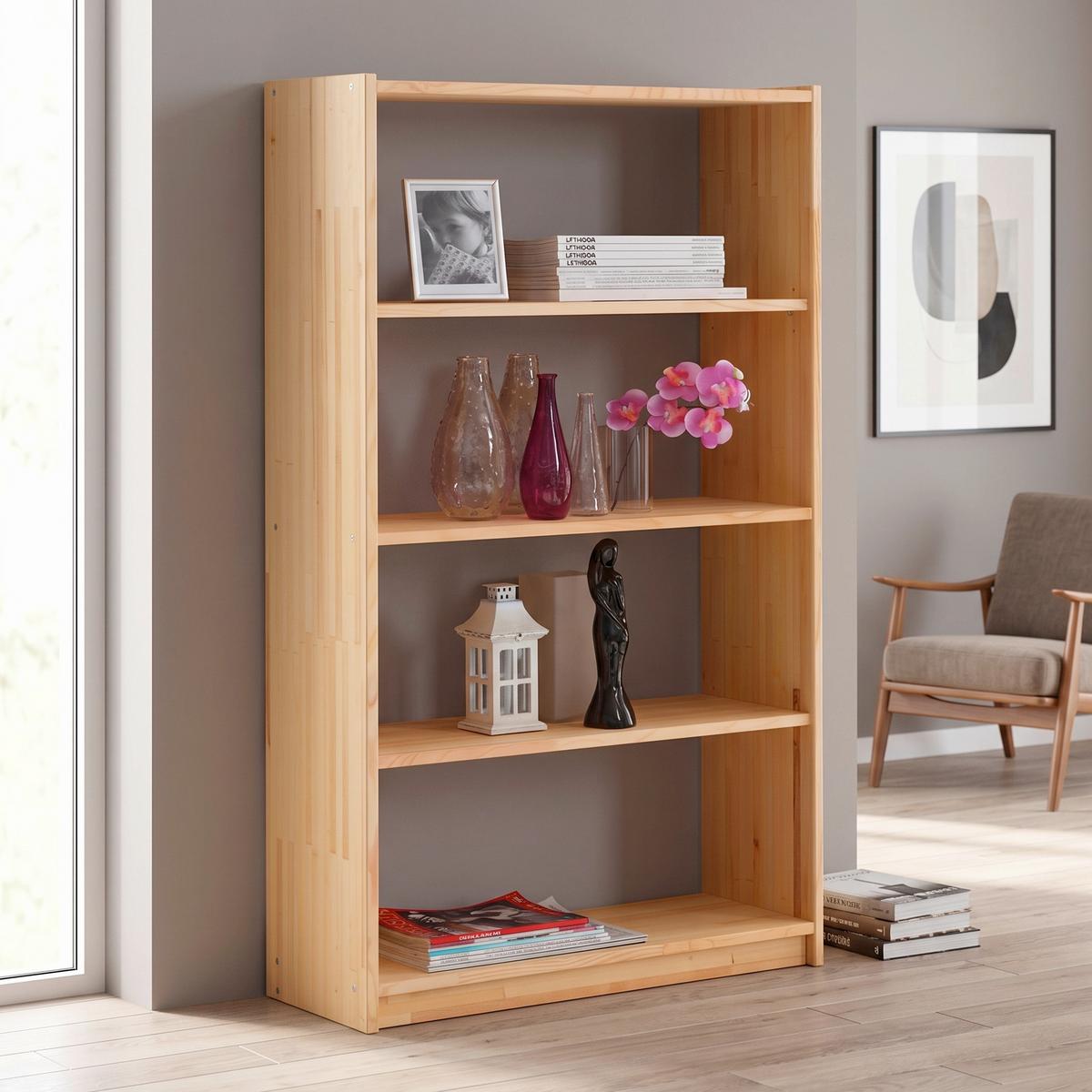 Standregal Simona Fichte - Fichtefarben, Basics, Holz (80/145/31cm) - Livetastic