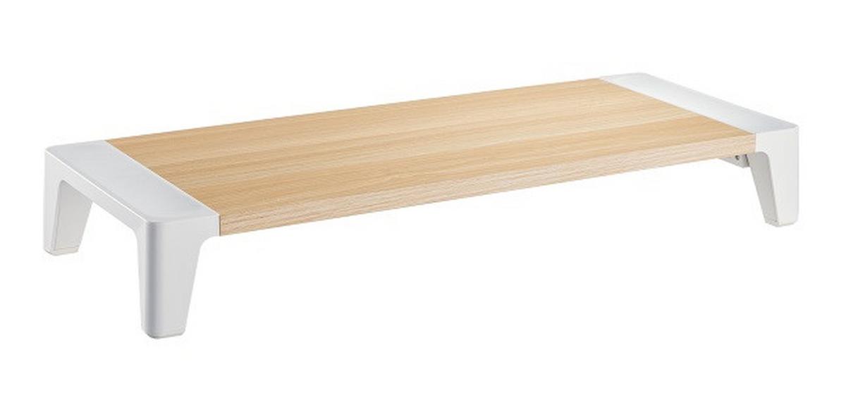NADSTAWKA NA BIURKO PONTE 1 - biały/kolor brzozowy, Design, materiał drewnopochodny/tworzywo sztuczne (55,4/21,5/8cm) - Boxxx
