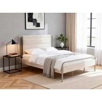 Metallbett Lono Kaschmir ca. 180x200cm - Kaschmir/Naturfarben, ROMANTIK / LANDHAUS, Holz/Textil (180/200cm) - Mömax